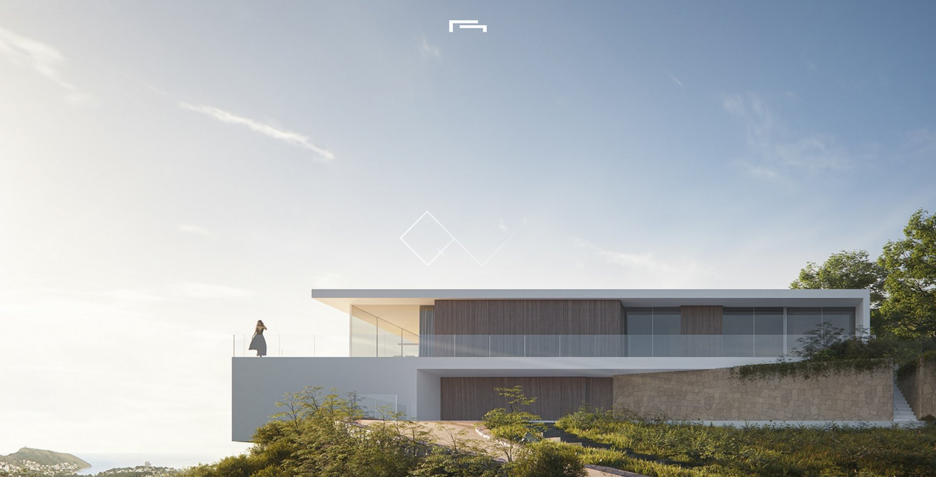nueva construcción - Villa de diseño geométrico con vistas al mar en venta en Moraira