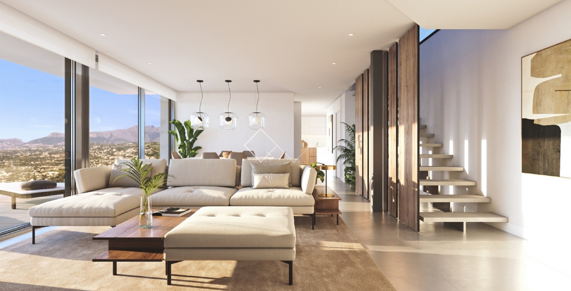 Living -  Neubau Villa mit Meerblick zu verkaufen in Benitachell, Cumbre del Sol