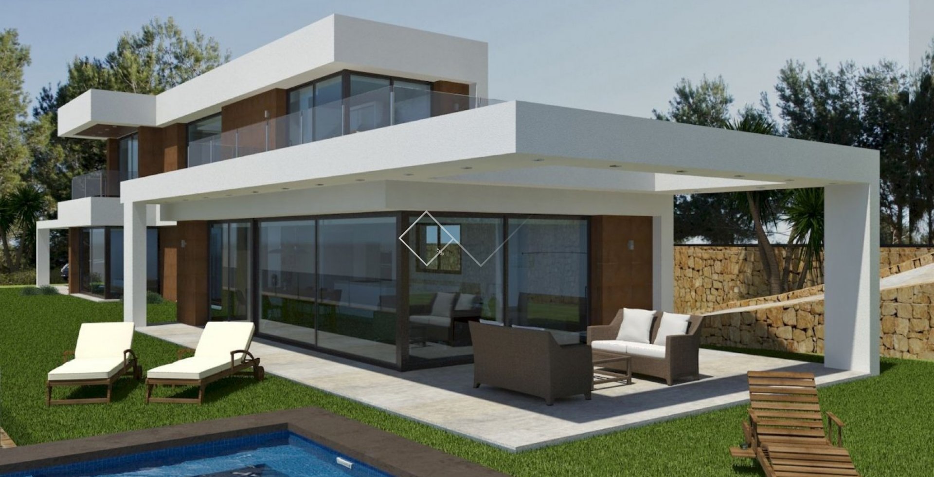 new construction javea - Modern villa under construction for sale in Javea