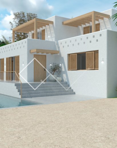 Villa im Ibiza-Stil in Moraira zu verkaufen