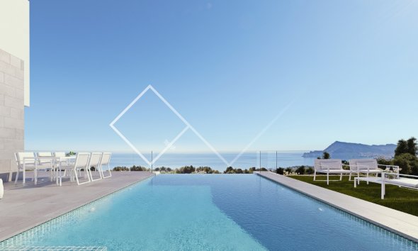 vistas al mar espectaculares - Magnífica villa de nueva construcción con fantastasticas vistas al mar en Altea