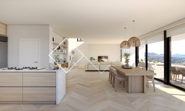 geräumiges Interieur - Wunderschöne Meerblick Design-Villa in Benitachell