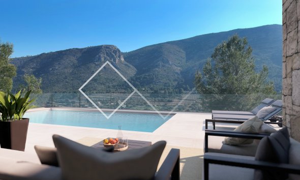 piscine avec vue - Projet de villa design à Pedreguer
